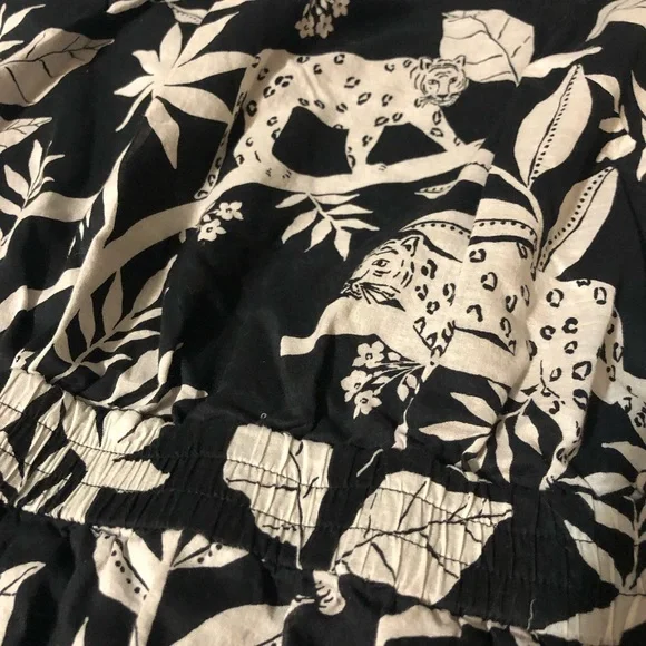 Talbots Black and Cream Nature Print Maxi Dress - Picture 2 of 4